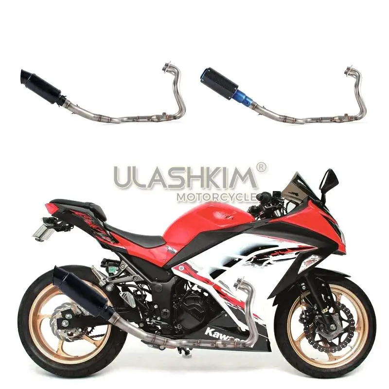 Мотоцикл Полная выхлопная система без шнуровки для kawasaki Ninja 250 250R 300 Ninja250 ninja300