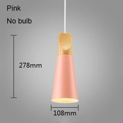 Pink 108mm no bulb Подвесной светильник светильник подвесной люстра лофт подвесные светильники лофт декор светильник люстра светильник лофт люстра детская люстра для кухни люстра на кухню светильники подвесные - Цвет корпуса: Pink 108mm no bulb