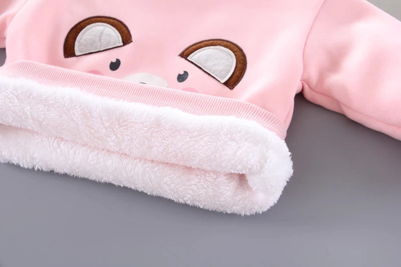 DIIMUU теплые толстовки для маленьких девочек Одежда мальчиков зимние пуловеры