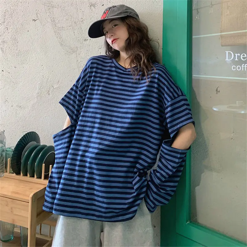 

2022 Autumn Spring New Women T Shirts Female Student Loose Long Sleeve Top Oversized Crewneck Sweatshirt Japanese Fashion Goth