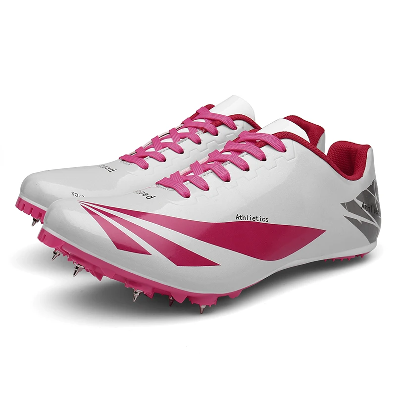 

Women Men Track Field Shoes Women Spikes Sneakers Athlete Running Training Shoes Lightweight Racing Match Spike Sport Shoes