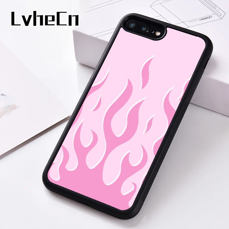 LvheCn силиконовый чехол для телефона iPhone 6 6S 7 8 Plus 5 5S SE X XS XR 11 PRO MAX розовое