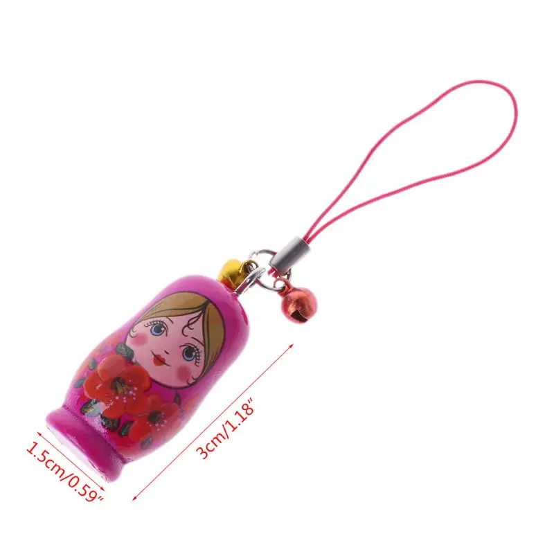 

Classic Kids Toys New Cute Russian Nesting Dolls Matryoshka Doll Keychain Phone Hanger Bag Gifts(1Pcs)