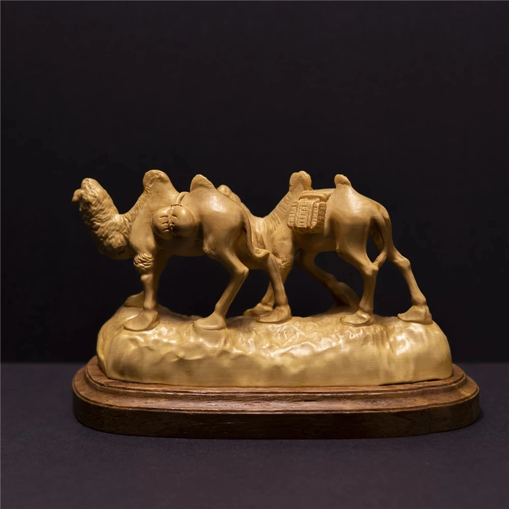 

Китайская Скульптура Фэн-шуй из бокса с двумя верблюдами, 15 см