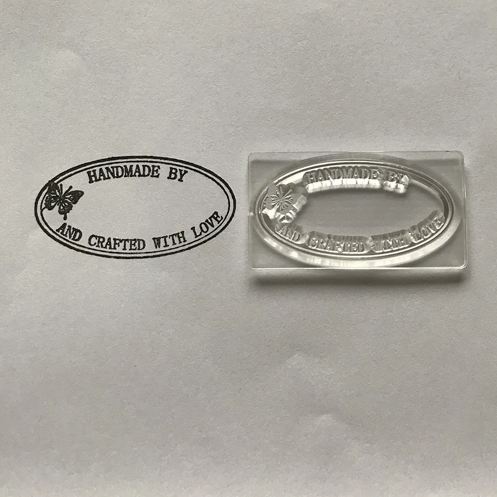 Прозрачные прозрачные штампы ручной работы изготовленные вручную с овальными