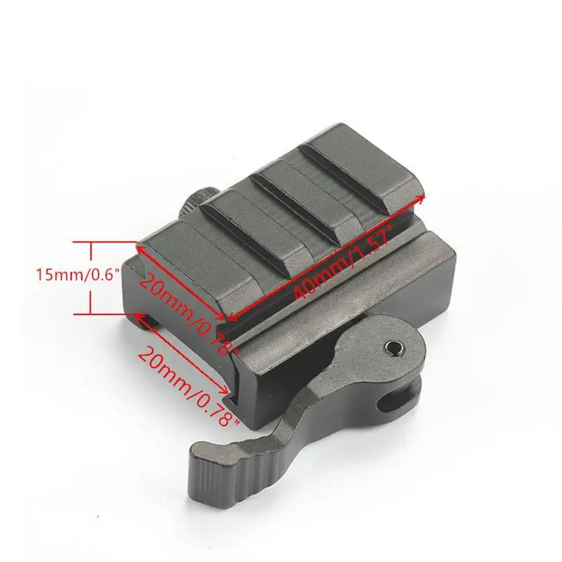 

Tactical 1/2" 20mm Weaver Picatinny Rail Adaptor 4 Scope Lever Quick Rifle Lock QD Dot Red Slot Sight Mount Detach Accessor O4R5