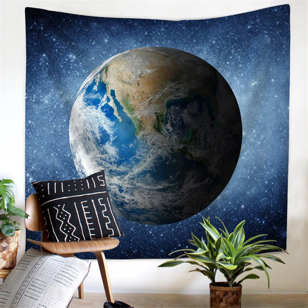 

Planet Tapestry Wall Hanging Blanket Moon Wolf Printed Polyester Customized Wall Hanging Bohemian Lovely Wall Cloth Tapestries