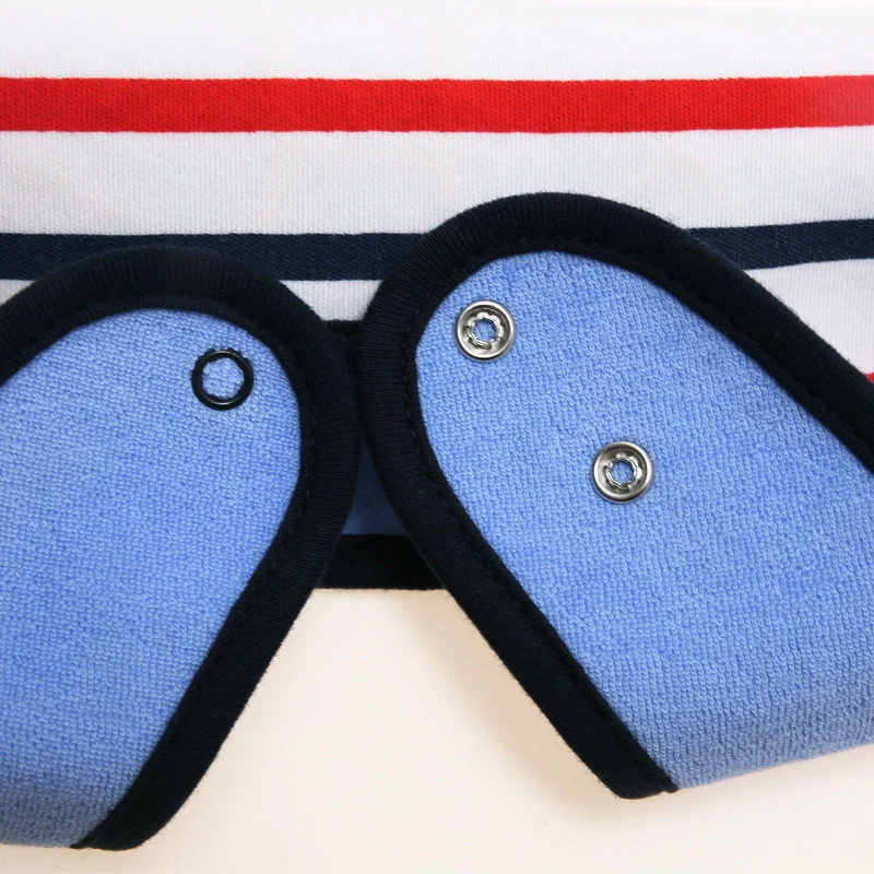 Имитация галстука детская бандана нагрудник двусторонний комбинезон в полоску