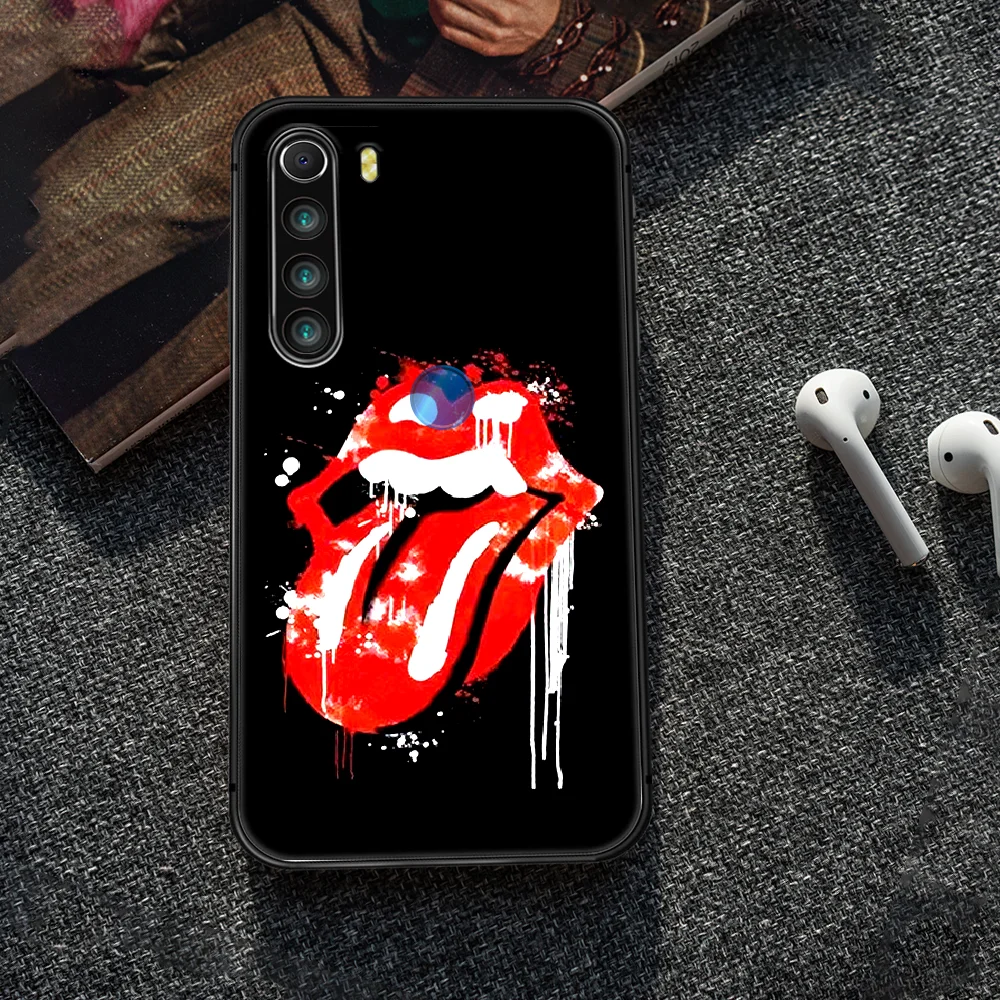 

Rock Band The Rolling Stones logo Phone Case Cover Hull For XIAOMI Redmi 7a 8a S2 K20 NOTE 5 5a 6 7 8 8t 9 9s pro max black