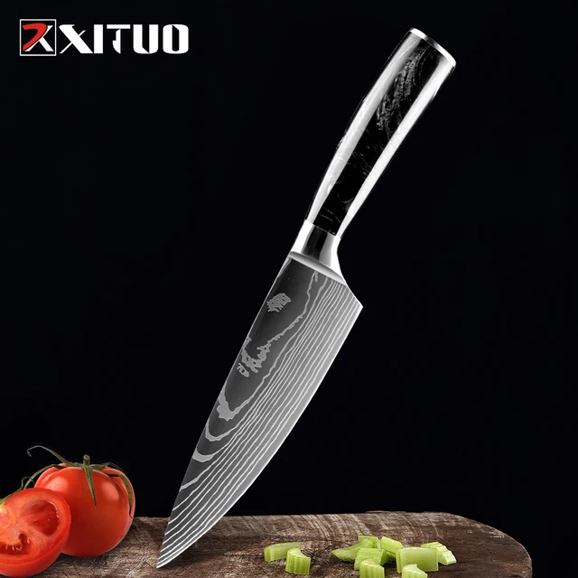 

XITUO Chef Knife Kitchen Santoku Japanese Knife 7CR17 High Carbon Stainless Steel Professional Utility Bread Slicing Cook Knives