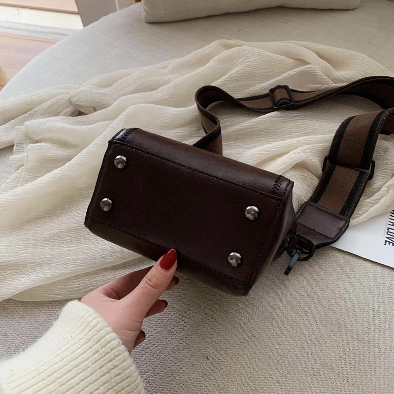 Mini Leather bucket bags For Women 2020 Black Chain Shoulder Messenger Bag Lady Travel Purses and Handbags Cross Body | Багаж и сумки