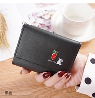 fashion cute small wallet for women short pu leather clutch bag ladies girls casual coin purse passport money credit card holder