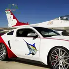 EARLFAMILY 43 см x 42,3 см Автомобильная наклейка Xiphias Gladius 3D автомобильный Стайлинг виниловый Графический Декор Окно двери Водонепроницаемый Автомобильный кузов наклейка