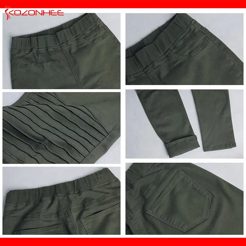 Женские эластичные джинсы ArmyGreen с высокой талией для девочек брюки-карандаши на