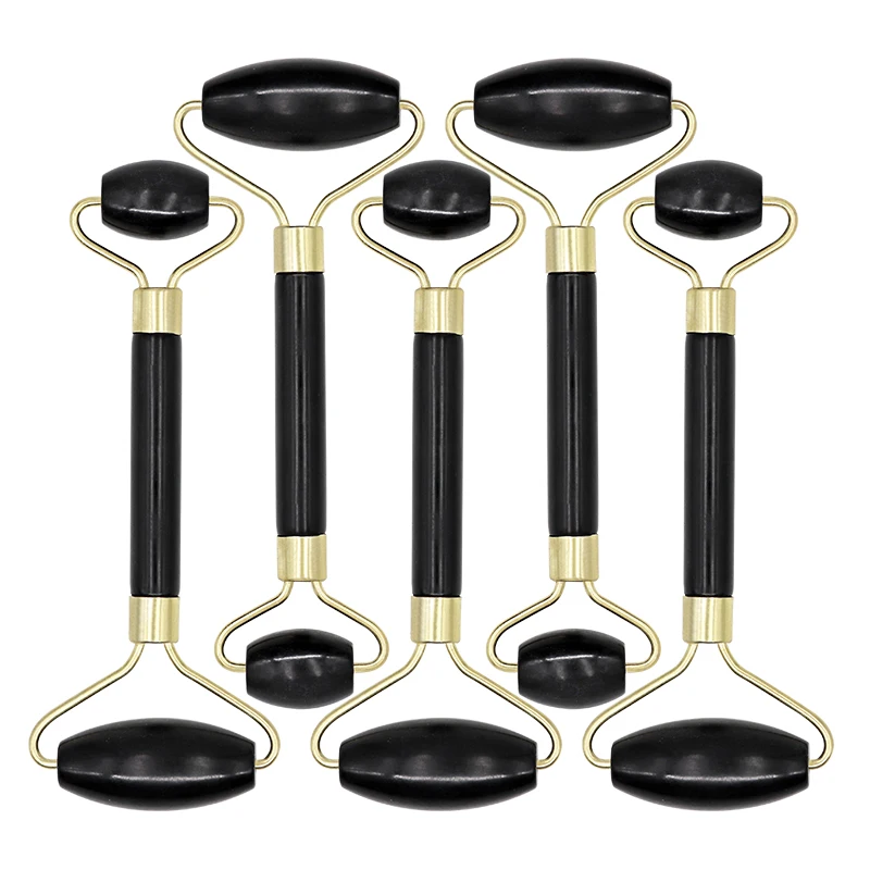 Массажный ролик для лица 1 шт. Нефритовый каменный массажер с двумя головками