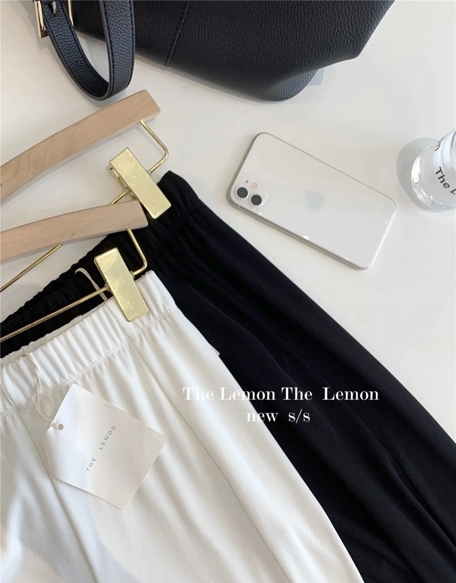 

Women Spring New High Waist Slimming Long Pants Lady Fashion Elegant Loose Casual All-match Solid Color Slit Wide Leg Pants