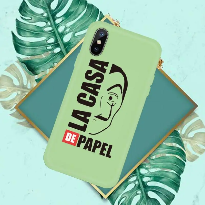 

Spain TV Money Heist House Phone Case Candy Color for iPhone 11 12 mini pro XS MAX 8 7 6 6S Plus X SE 2020 XR
