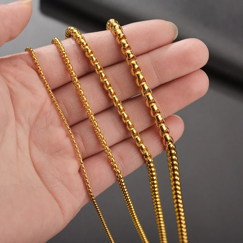 ELSEMODE 2 мм/2 5 мм/3 мм золотистая черная круглая коробка из нержавеющей стали Женская