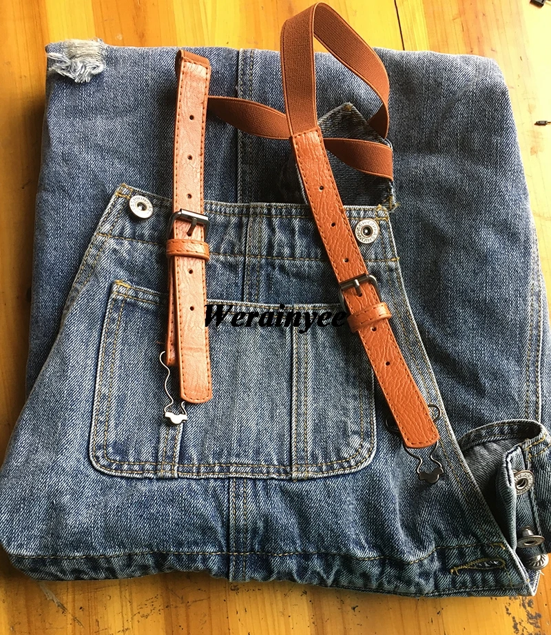 

Women Loose Denim Dress Ladies Bleached Holes Denim Dress Female Spaghetti Strap Ripped Vintage Denim Dresses 2021