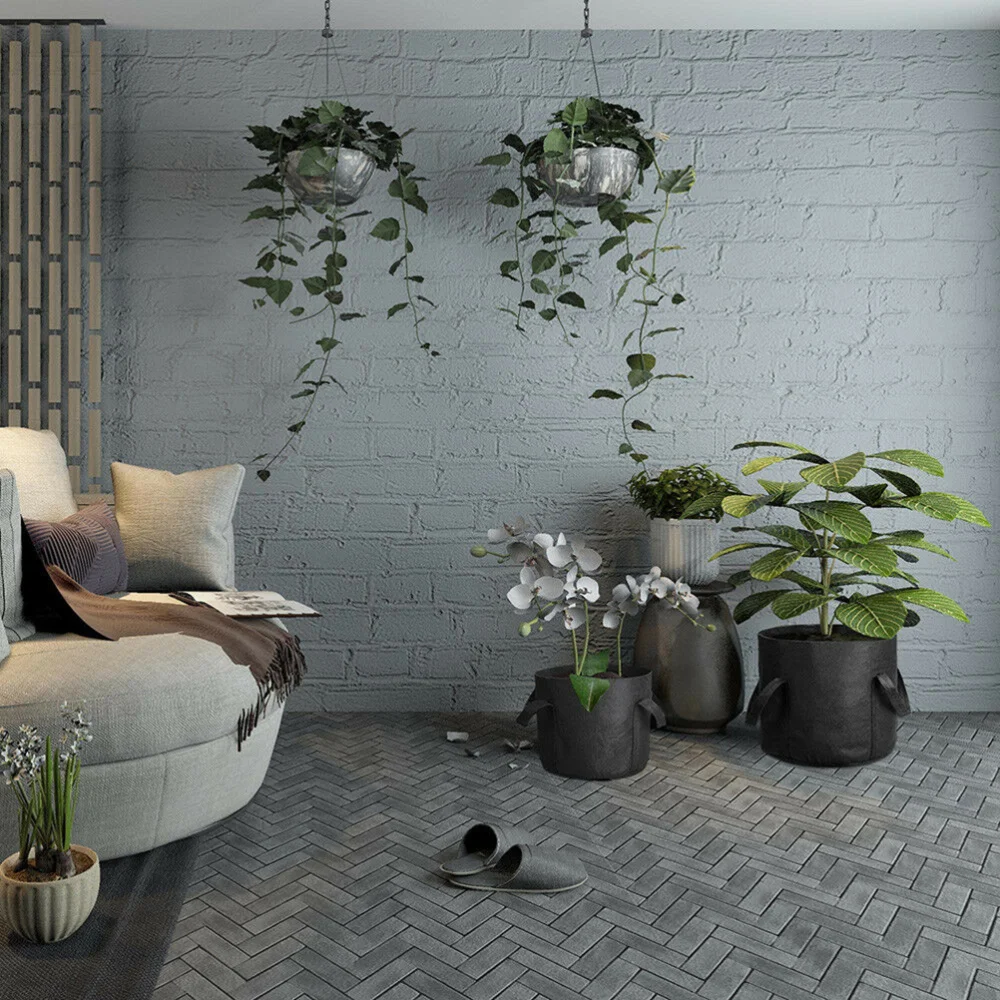 

5PCS Felt Planting Bags Breathable Plants Growing Pouch Practical Garden Bag Professional Gardening Plants Bags Portabl