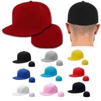 full closed fitted cap hat new york size plus large trucker mens bill hip hop plain baseball snapback blank flat visor brim era