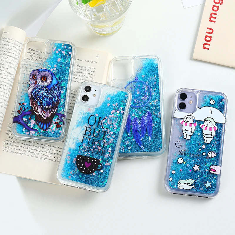 

Liquid Dynamic Case For Huawei P40 Lite Cases Luxury Glitter Funda Huawei P30 P20 Mate 40 Pro P 40 30 Cover Coque