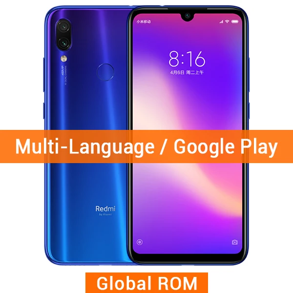 Global ROM Blue Xiaomi Redmi Note 7 Pro, 6 ГБ ОЗУ, 128 Гб ПЗУ, Note7 Pro, Смартфон Snapdragon 675, четыре ядра, 6,3 дюймов, 48 МП, две камеры, 4000 мАч - Цвет: Global ROM Blue