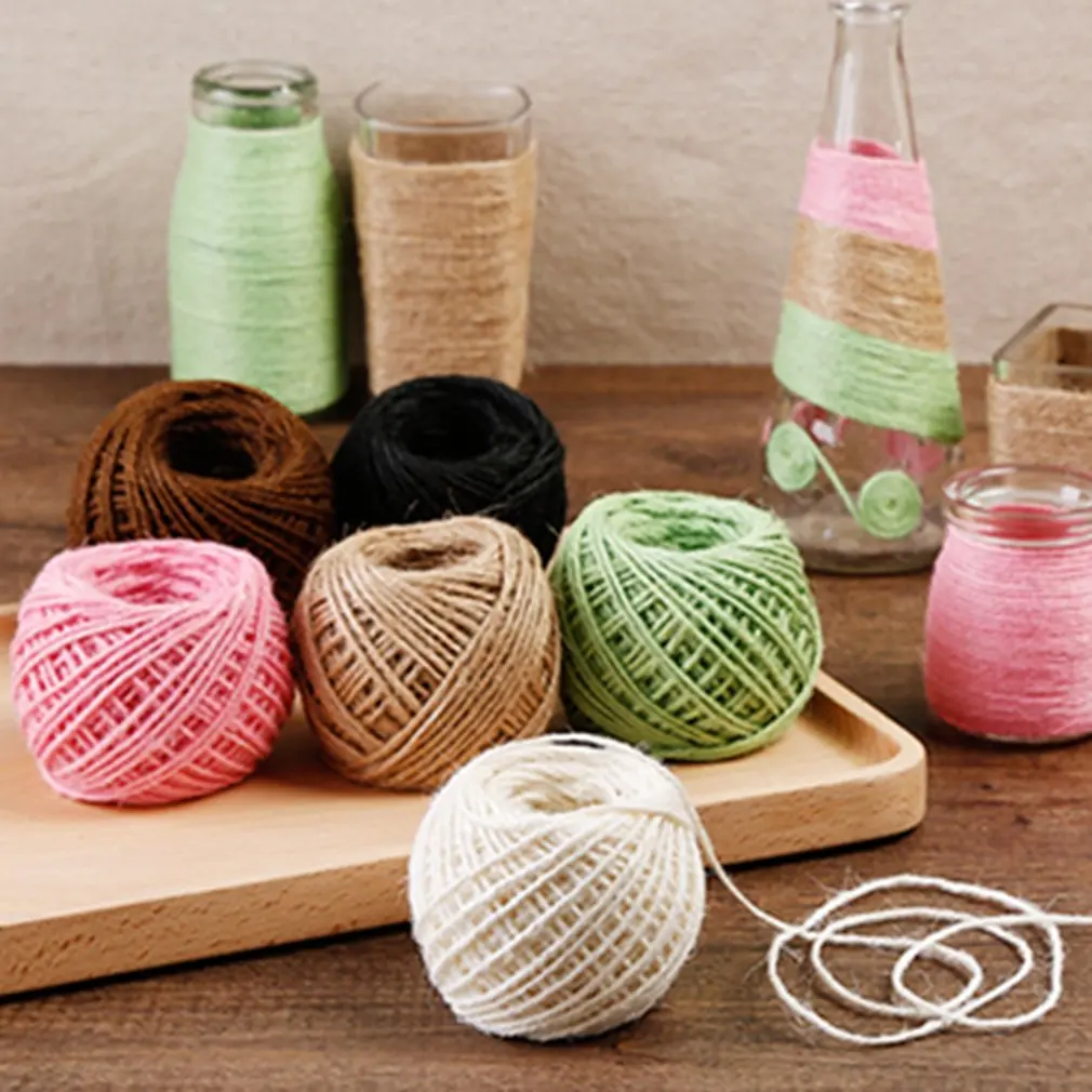 40 м Натуральный Холщовый шнур искусственная пеньковая веревка вечерние шнуры