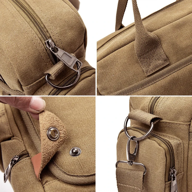 Scione Men Canvas Messenger Bags Brand Business Men's Briefcase Handbags Retro Multifunction Vintage shoulder Bag For Male |