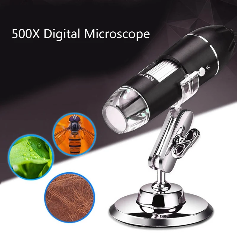 electronic microscope 500x 8 led digital usb microscope magnifier electronic stereo usb endoscope camera with stand free global shipping