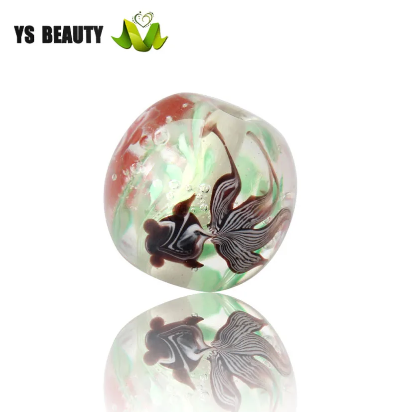 Бусины стеклянные японская заколка с бусинами ручная роспись | Украшения и