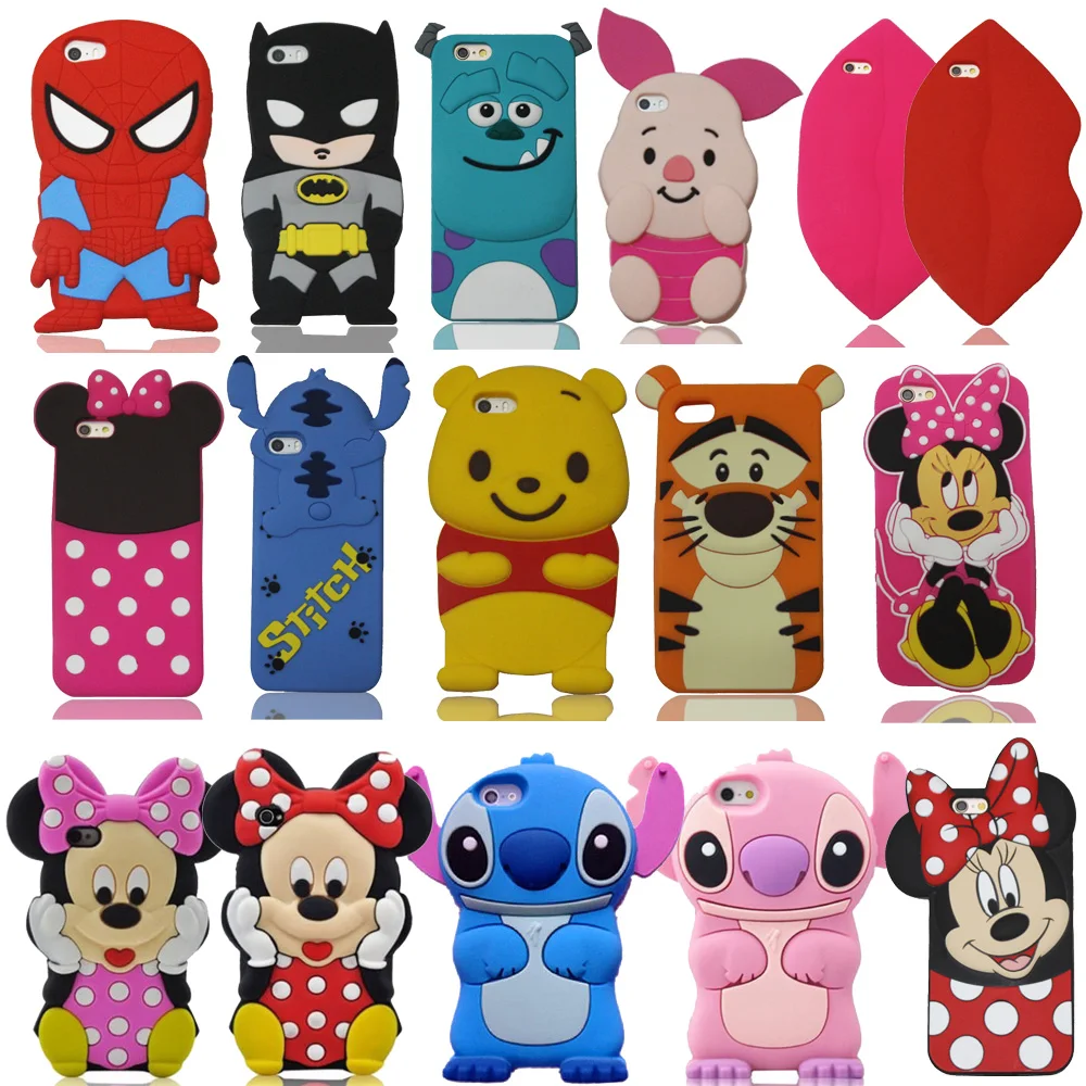 Для iPhone 4, 4S, 5, 5S, 5C, SE, 6, 6 s, 7, 8 X Plus, 3D Мягкий силиконовый чехол с милым единорогом, мультяшная задняя крышка, кожаный чехол для телефона, Fundas Coque