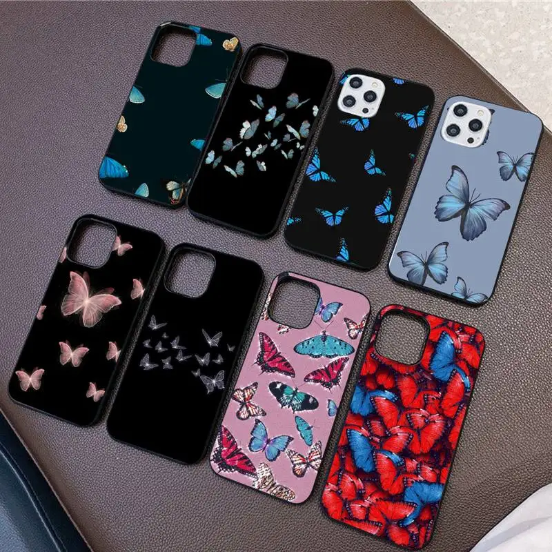 

Blus Butterfly Aesthetic Phone Case For iPhone 11 8 7 6 6S Plus X XS MAX 5 5S SE 2020 XR 11 pro DIY capa