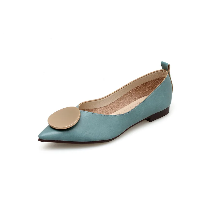 

Boat Shoe Shallow Mouth Autumn Elegant Casual Female Sneakers Dress Flats Women Soft Pointed Toe Buckle Fall New Summer