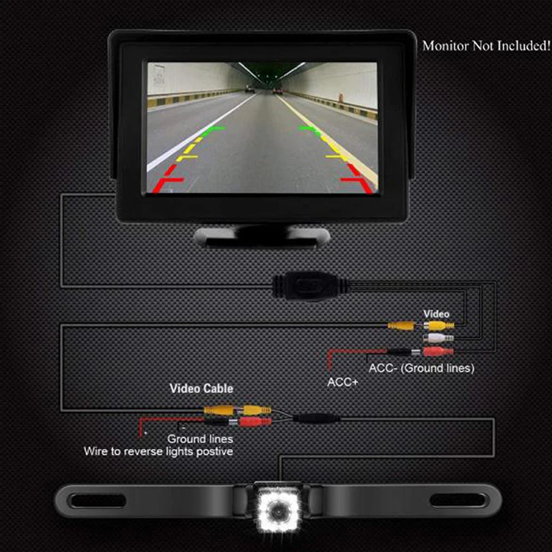 

HD Rearview Waterproof night vision 170 degree Wide Angle car rear view camera reversing backup camera