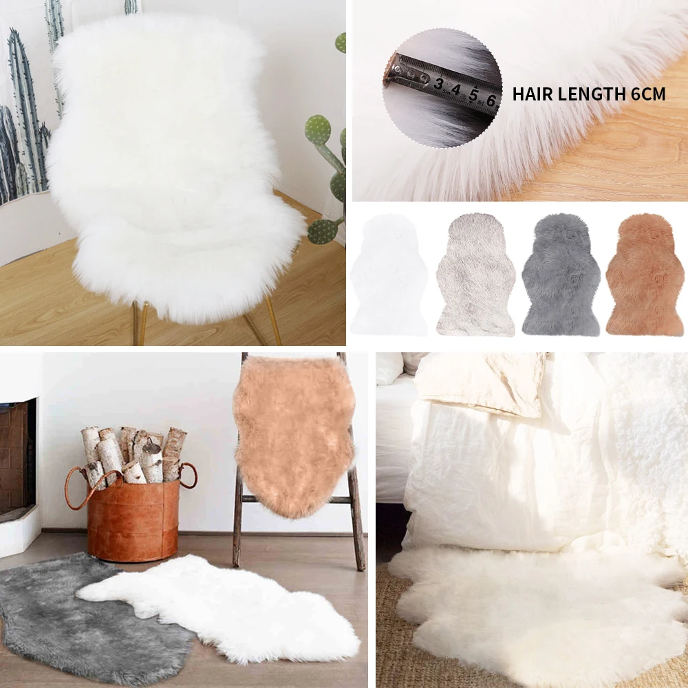 Искусственный мех Искусственная овчина ковер моющееся сиденье пушистые коврики