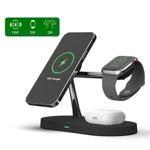 Universal 3in1 15W Qi Wireless Charger For Iphone 13 12 Pro Max Mini Fast Charging Station For Airpods Pro Apple Watch 6 5 4 3 2