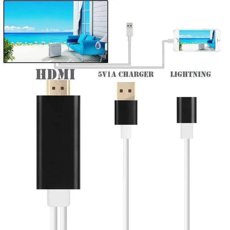 AHHROOU 1 8 м Pin к HDMI кабель HD 1080P конвертер адаптер USB для передачи данных ТВ цифровой AV