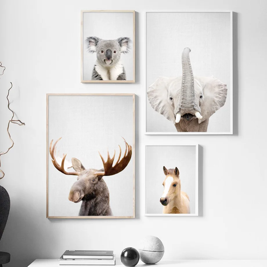 

Animal Sloth Koala Squirrel Elephant Horse Nordic Posters And Prints Wall Art Canvas Painting Wall Pictures For Kids Room Decor