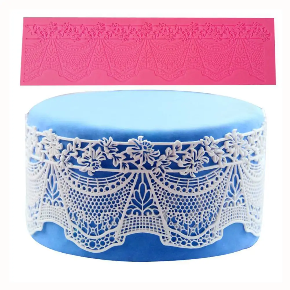 Силиконовая кружевная форма для торта сахарное ремесло помадки коврик украшения