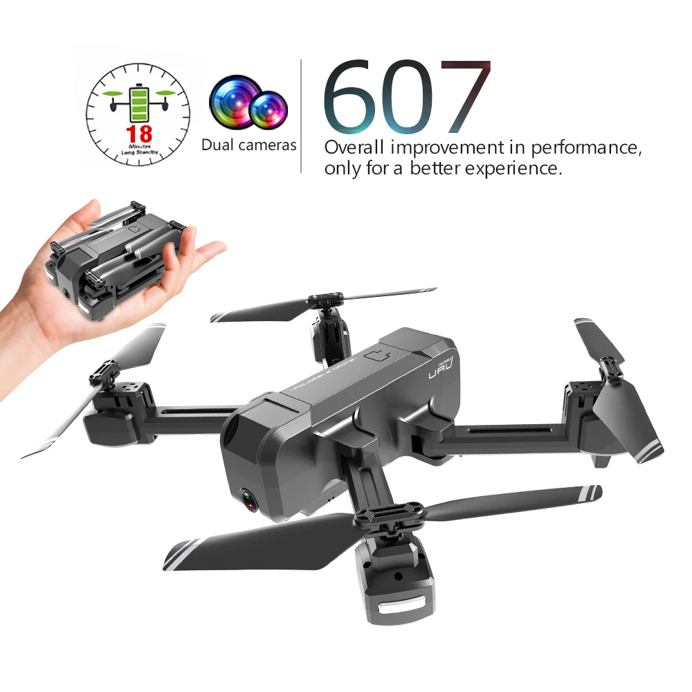 KF607 Квадрокоптер с Wi Fi FPV Профессиональный 1080P/4K HD Двойная камера оптический поток