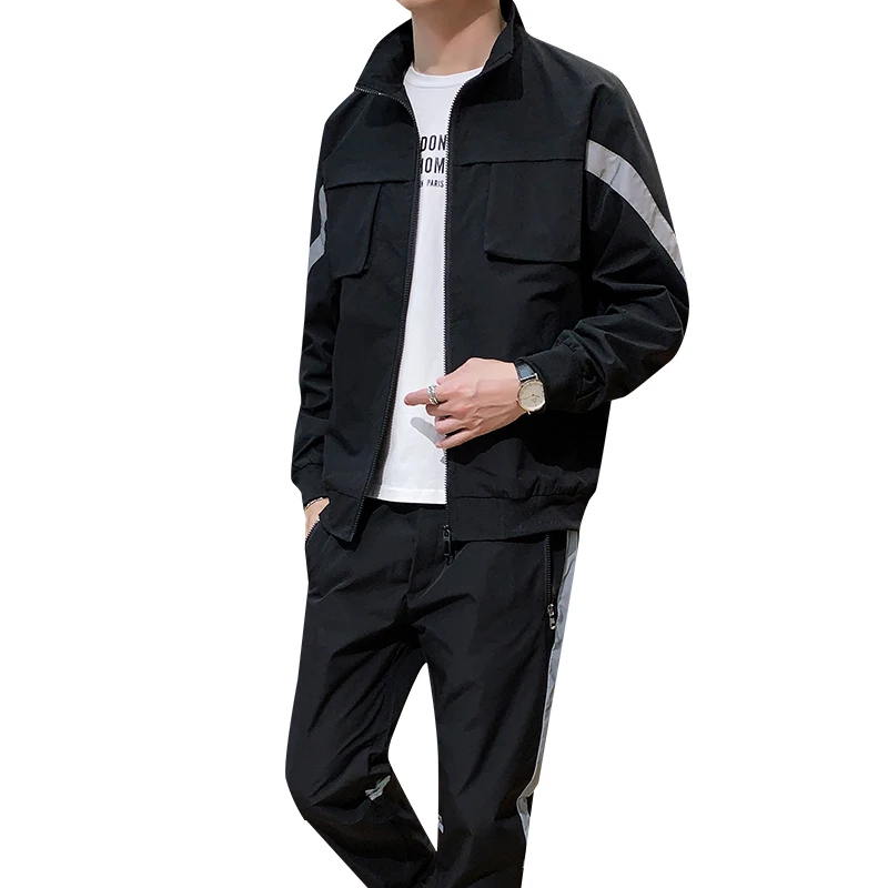 Комплект спортивной одежды для мужчин модная повседневная куртка с принтом и