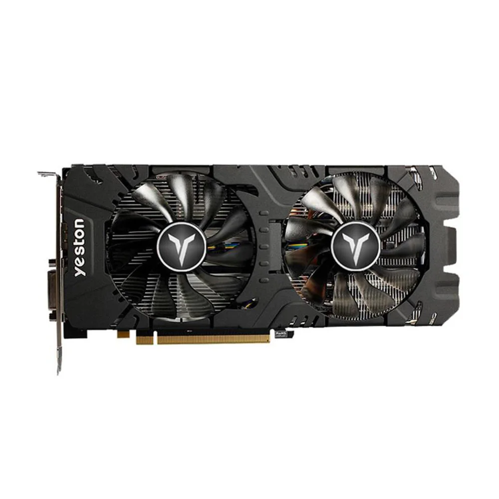 Yeston RX 580 2048SP 8G D5 GAEA Графическая карта, видеокарта Radeon Chill 20 двойной вентилятор охлаждения 8 ГБ GDDR5 256bit DP* 3/HD/DVI-D ПК