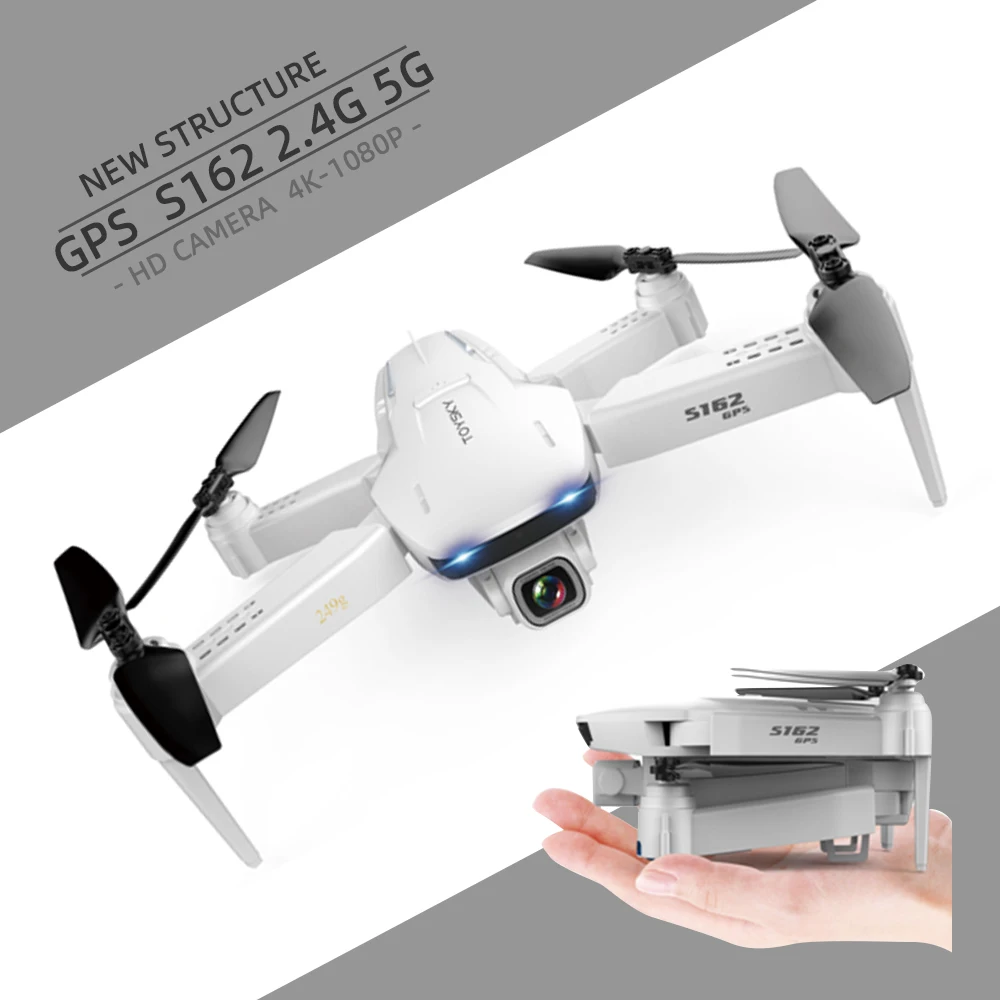 S162 rc Дрон GPS 4K Квадрокоптер WIFI FPV полет 20 минут Расстояние 500 м умные игрушки для