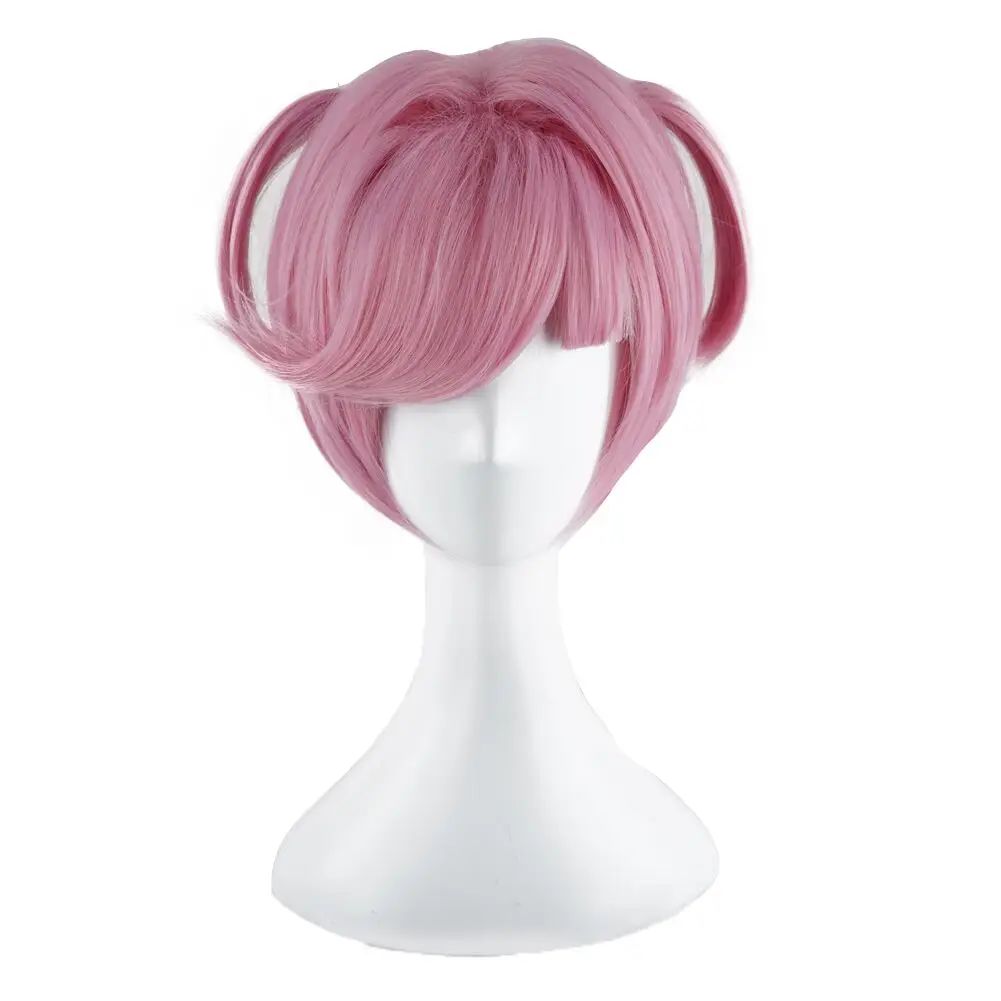 Многоцветный ANOGOL Doki Doki Literature Club Yuri Monika Natsuki Sayori DDLC High temperature fiber Synthetic Cosplay Wigs For Halloween - Цвет: Многоцветный
