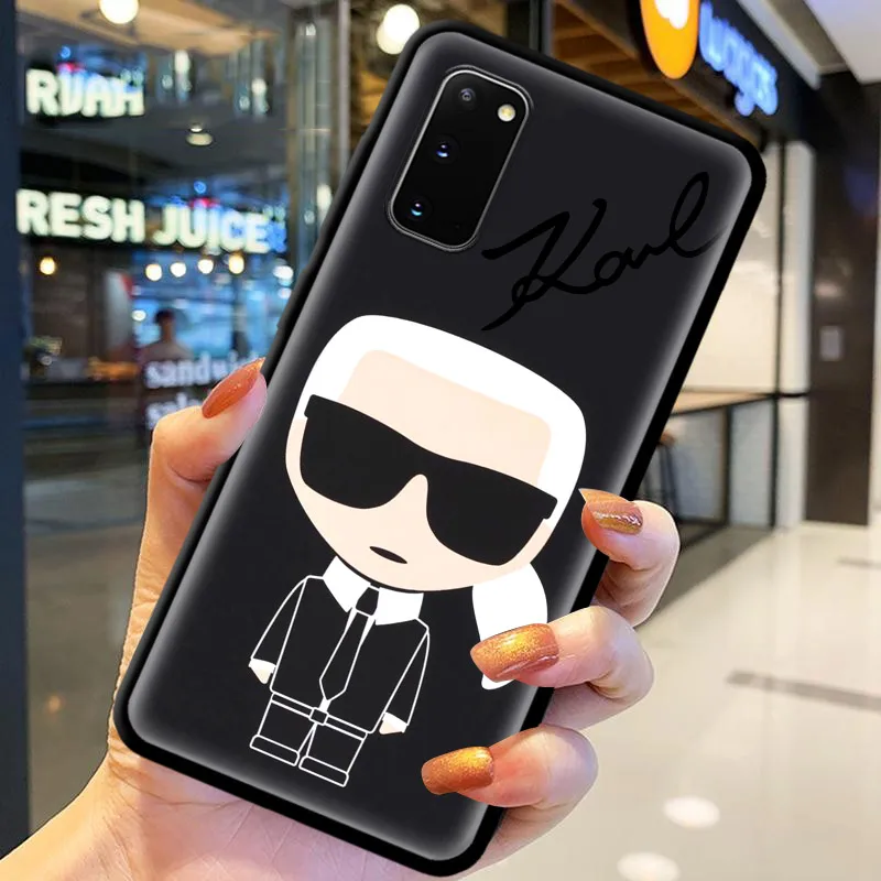 

Lagerfeld-designer brand KARLS Phone Case for Samsung Galaxy S21 S20 FE Note 20 S30 Ultra S10 10 Lite S8 S9 Plus S10e Cover Capa