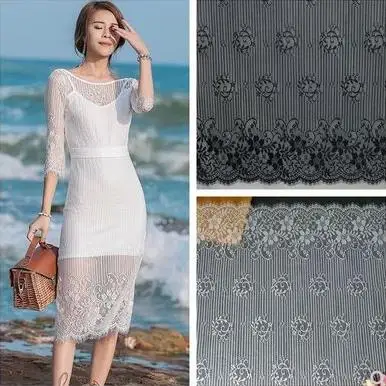 

3M/ long Eyelash Chantilly Lace Traditional Wedding Lace Fabric 150cm White ivory Hot Selling Best Price Free Post From china