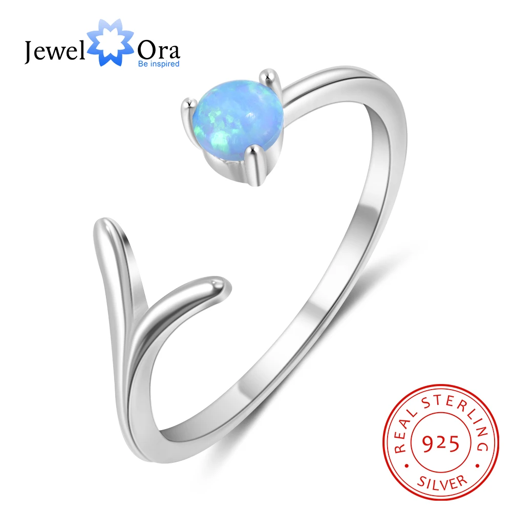 

Кольцо женское из серебра 925 пробы, регулируемое, кольца с Синим Опалом пробы