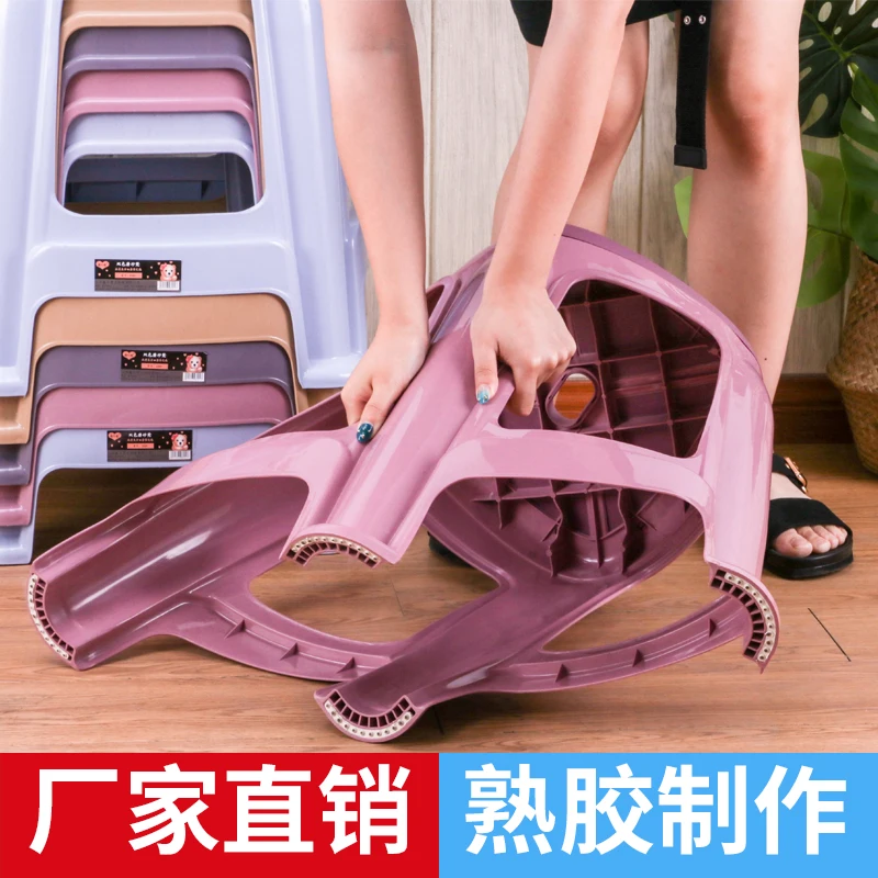 Пластиковый табурет двухцветный матовый домашний обеденный стул для взрослых