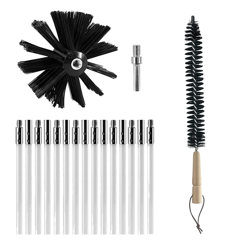 

Dryer Vent Cleaning Brush Lint Remover with Lint Brush,Fireplace Chimney Brushes, Extends Up to 20 Feet